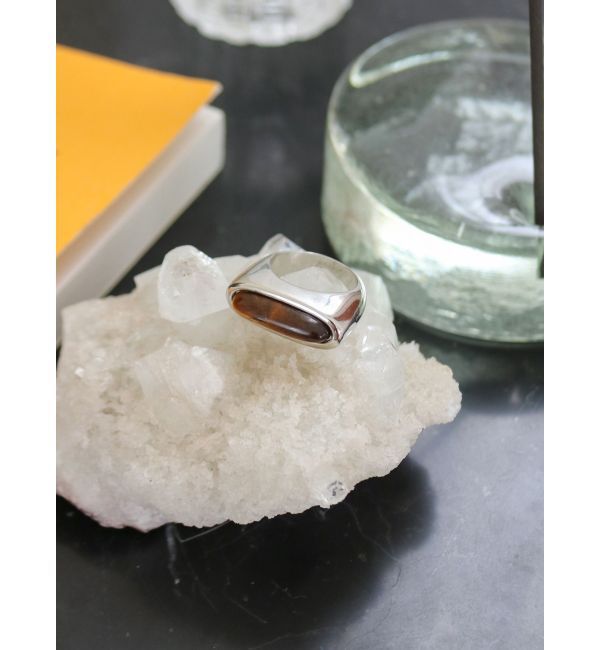 Ungrid「エリプスデザインストーンコンビリング」|リング|