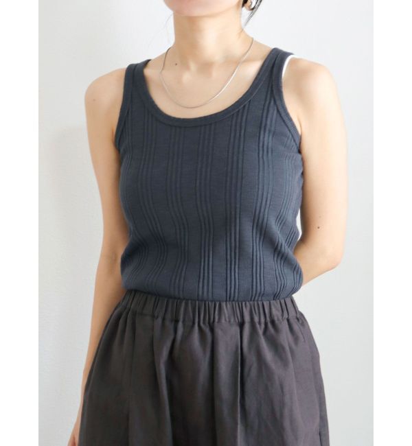 Ungrid「ランダムテレコタンクトップ」|タンクトップ|