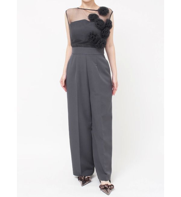 LAGUNAMOON「LADYコサージュチュールパンツドレス」|ドレス|