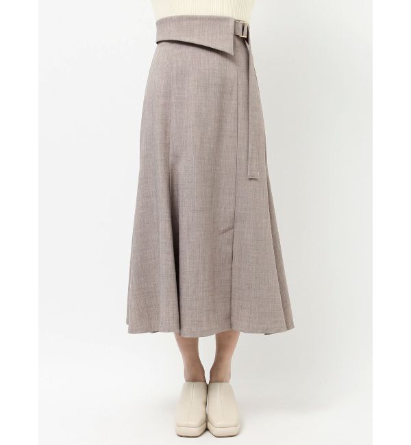 LAGUNAMOON「アシンメトリーウエストラペルスカート」|スカート|