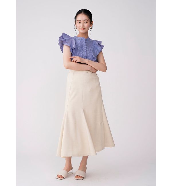 LAGUNAMOON「アシンメトリーウエストラペルスカート」|スカート|