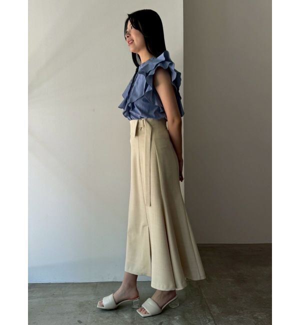 LAGUNAMOON「アシンメトリーウエストラペルスカート」|スカート|