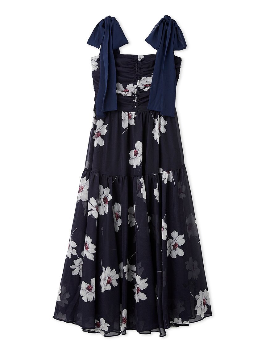 SNIDEL「【FLOWER COLLECTION】プリントショルダーリボンワンピース」|ワンピース|