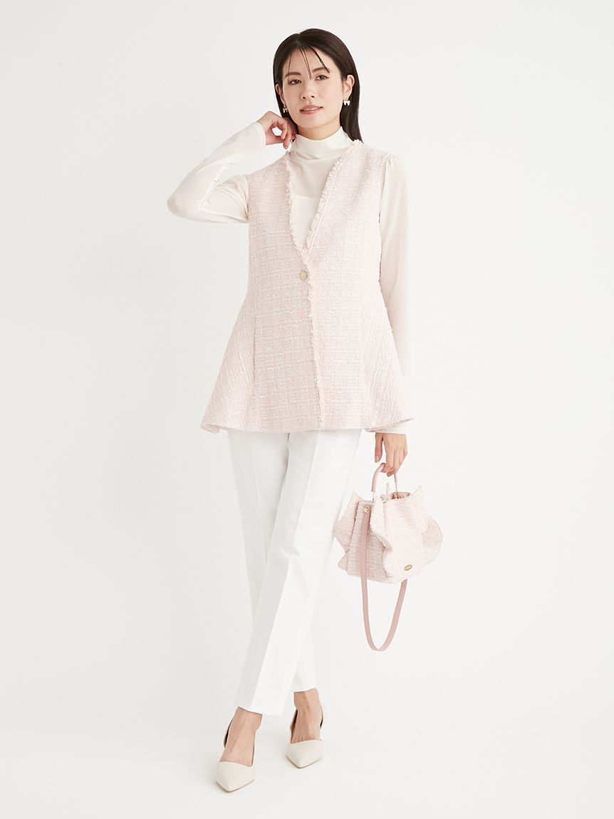 CELFORD「ハイライズ美脚ストレッチテーパードデニムパンツ」|デニム|