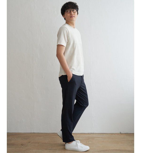 ikka「ニットコンビポンチTシャツ」|Tシャツ・カットソー|