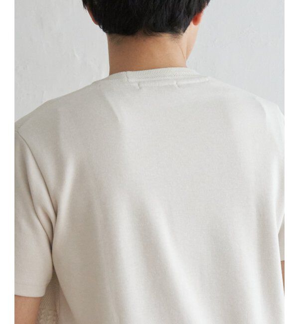 ikka「ニットコンビポンチTシャツ」|Tシャツ・カットソー|