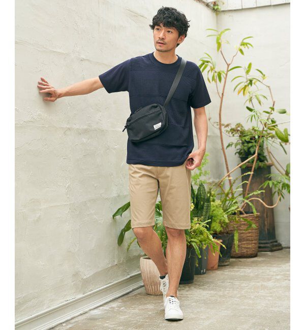 ikka「ニットコンビポンチTシャツ」|Tシャツ・カットソー|