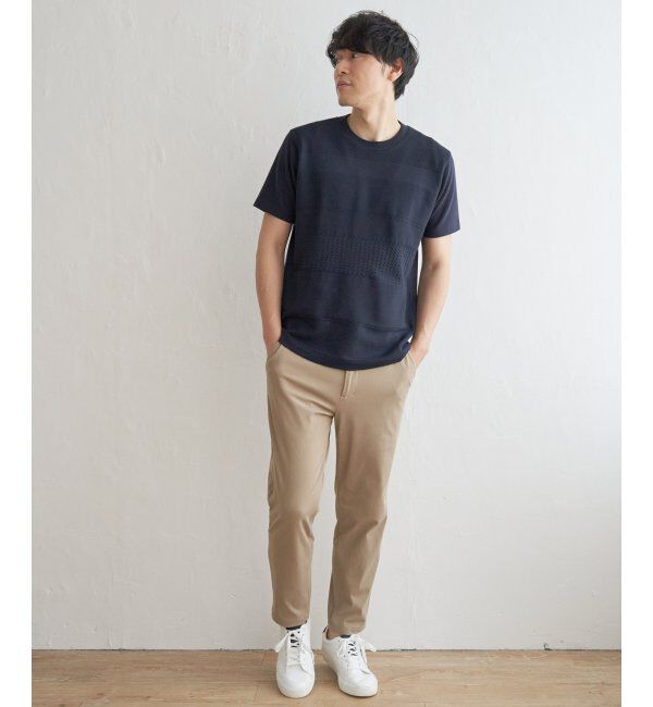 ikka「ニットコンビポンチTシャツ」|Tシャツ・カットソー|