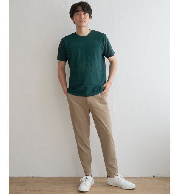 ikka「ニットコンビポンチTシャツ」|Tシャツ・カットソー|