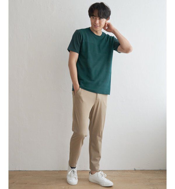 ikka「ニットコンビポンチTシャツ」|Tシャツ・カットソー|