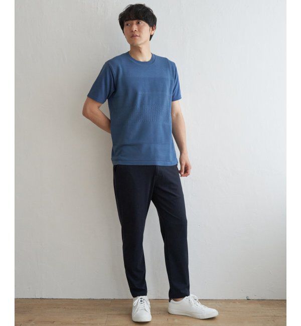 ikka「ニットコンビポンチTシャツ」|Tシャツ・カットソー|
