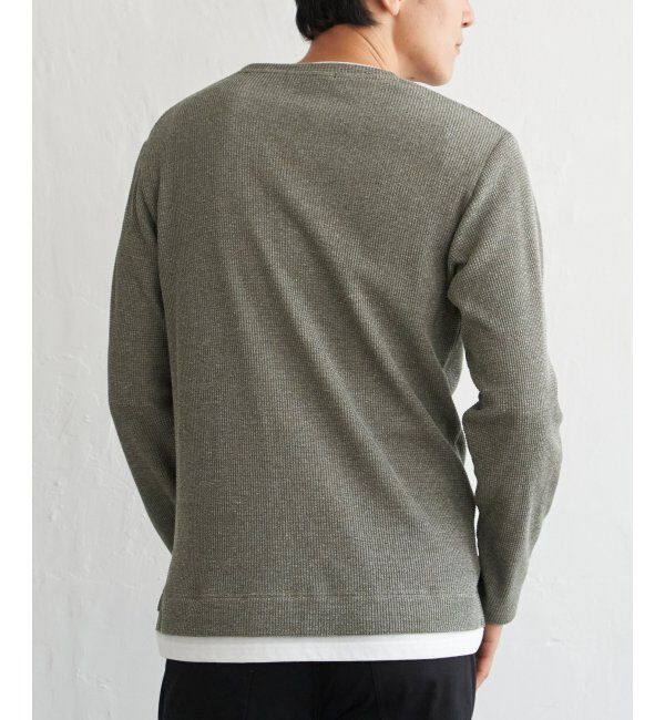 ikka「メランジワッフルフェイクロンTシャツ」|Tシャツ・カットソー|