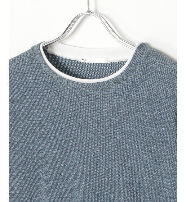 ikka「メランジワッフルフェイクロンTシャツ」|Tシャツ・カットソー|
