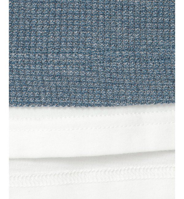 ikka「メランジワッフルフェイクロンTシャツ」|Tシャツ・カットソー|