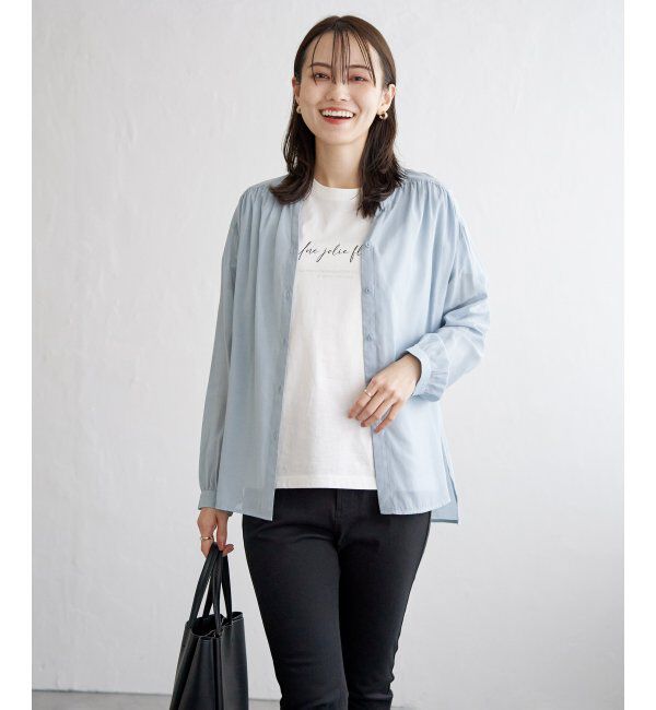 ikka「【雑誌InRed5月号掲載】シアーバックリボンブラウス」|シャツ・ブラウス|