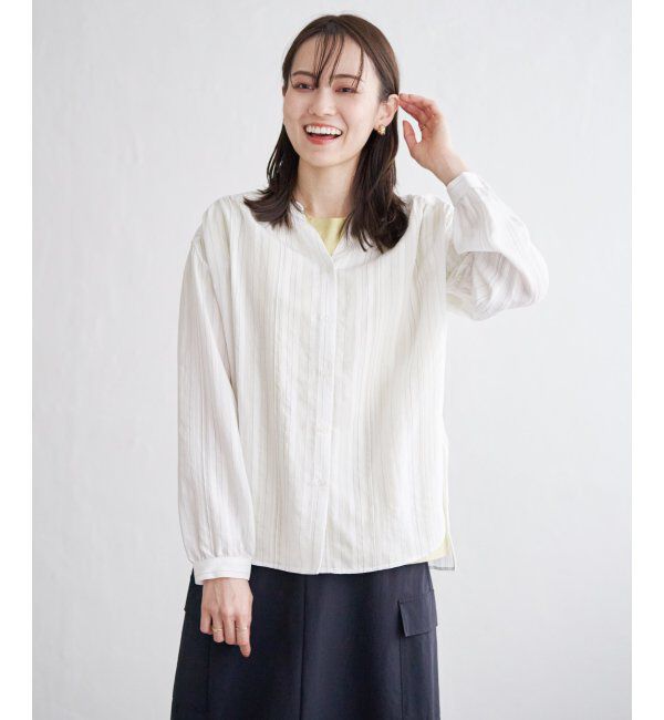 ikka「【雑誌InRed5月号掲載】シアーバックリボンブラウス」|シャツ・ブラウス|