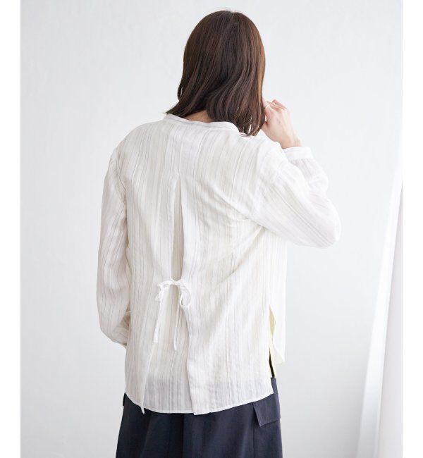 ikka「【雑誌InRed5月号掲載】シアーバックリボンブラウス」|シャツ・ブラウス|