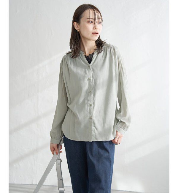 ikka「【雑誌InRed5月号掲載】シアーバックリボンブラウス」|シャツ・ブラウス|