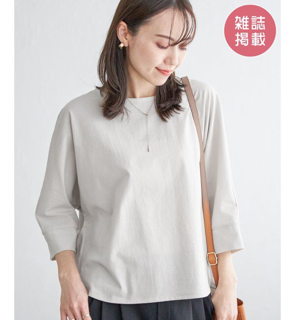 ikka「【雑誌InRed5月号掲載】【親子おそろい】梨地ジョーゼットドルマンプルオーバー」|その他|ライトグレー