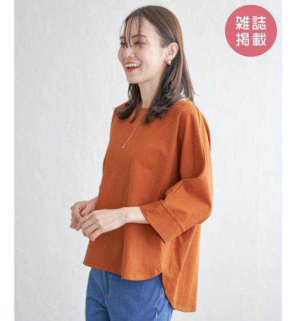 ikka「【雑誌InRed5月号掲載】【親子おそろい】梨地ジョーゼットドルマンプルオーバー」|その他|オレンジ