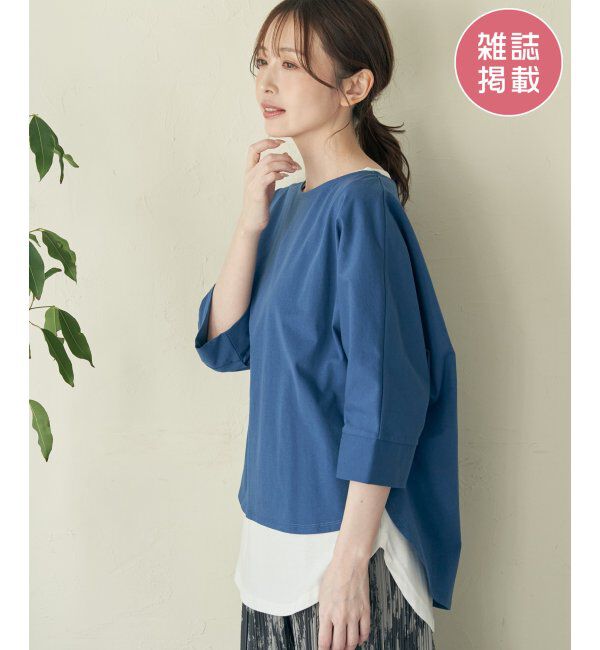 ikka「【雑誌InRed5月号掲載】【親子おそろい】梨地ジョーゼットドルマンプルオーバー」|その他|