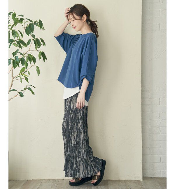 ikka「【雑誌InRed5月号掲載】【親子おそろい】梨地ジョーゼットドルマンプルオーバー」|その他|