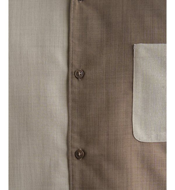 ikka「リネンライク切り替えオープンカラーシャツ」|シャツ・ブラウス|