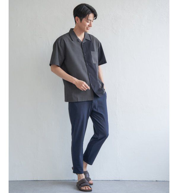 ikka「リネンライク切り替えオープンカラーシャツ」|シャツ・ブラウス|