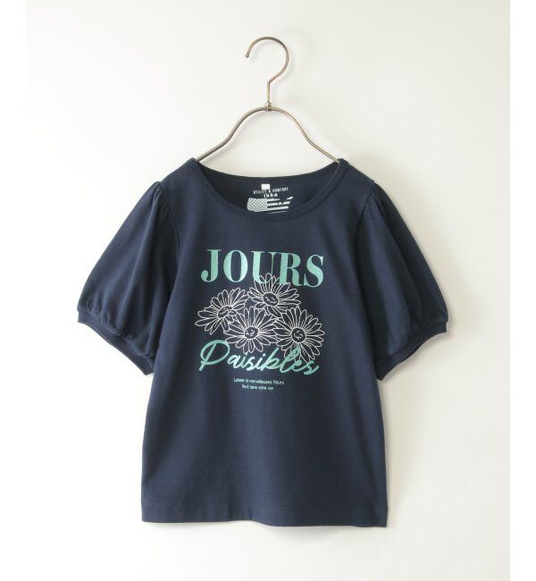 ikka kids「ボリュームパフ袖グラフィックTシャツ（120~160cm）」|Tシャツ・カットソー|