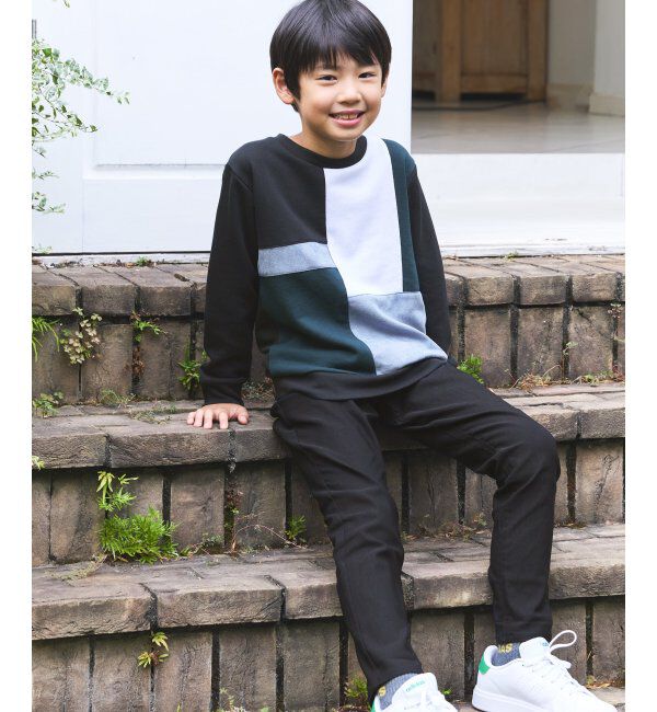 ikka kids「【親子コーデ】フェイクスエードブロックスプルオーバー（120~160cm）」|Tシャツ・カットソー|