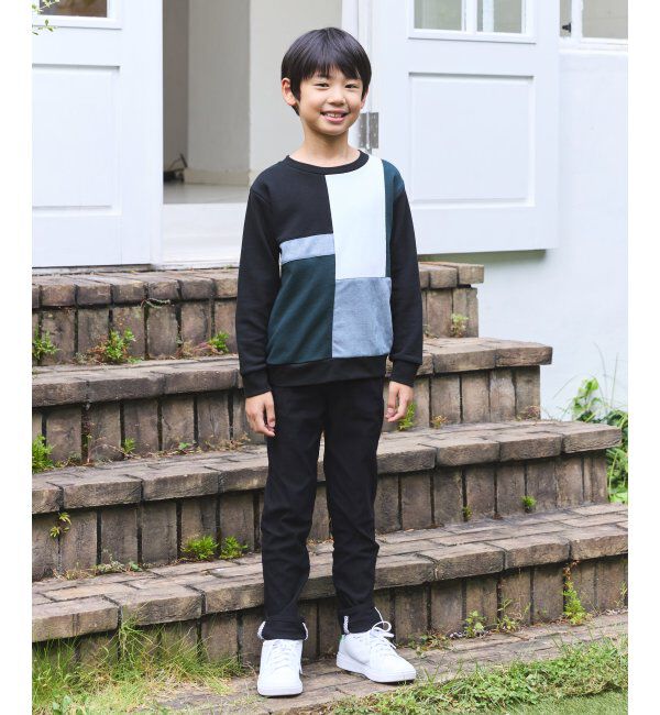 ikka kids「【親子コーデ】フェイクスエードブロックスプルオーバー（120~160cm）」|Tシャツ・カットソー|