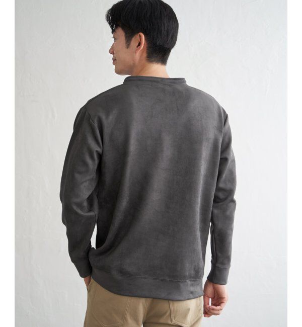 ikka「GOKU楽スエードジップルーイカラー」|パーカー|