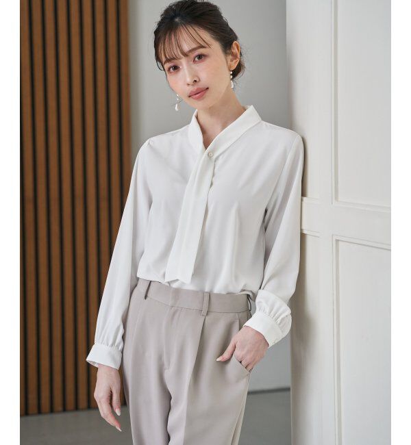 IKKA LOUNGE「ボータイデザインブラウス」|シャツ・ブラウス|