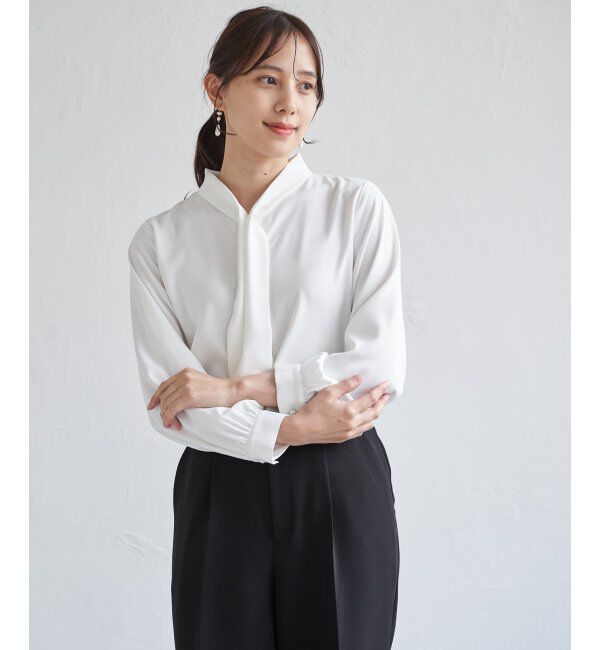 IKKA LOUNGE「ボータイデザインブラウス」|シャツ・ブラウス|