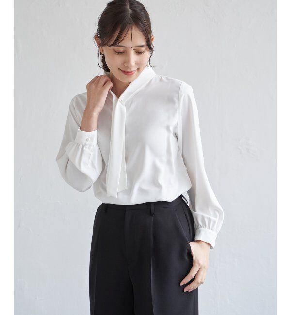 IKKA LOUNGE「ボータイデザインブラウス」|シャツ・ブラウス|