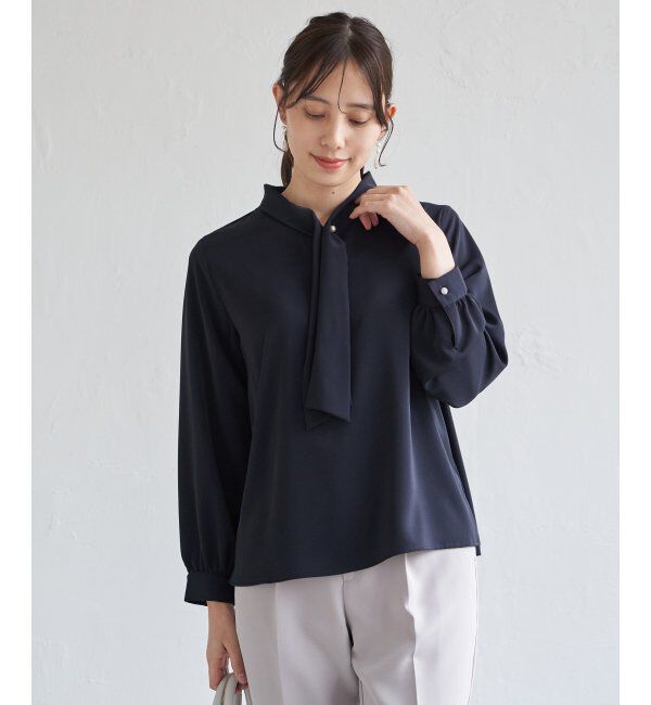 IKKA LOUNGE「ボータイデザインブラウス」|シャツ・ブラウス|