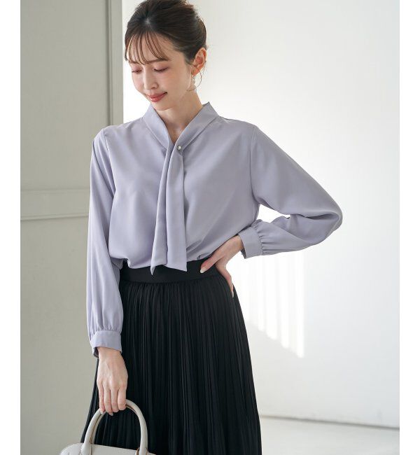 IKKA LOUNGE「ボータイデザインブラウス」|シャツ・ブラウス|