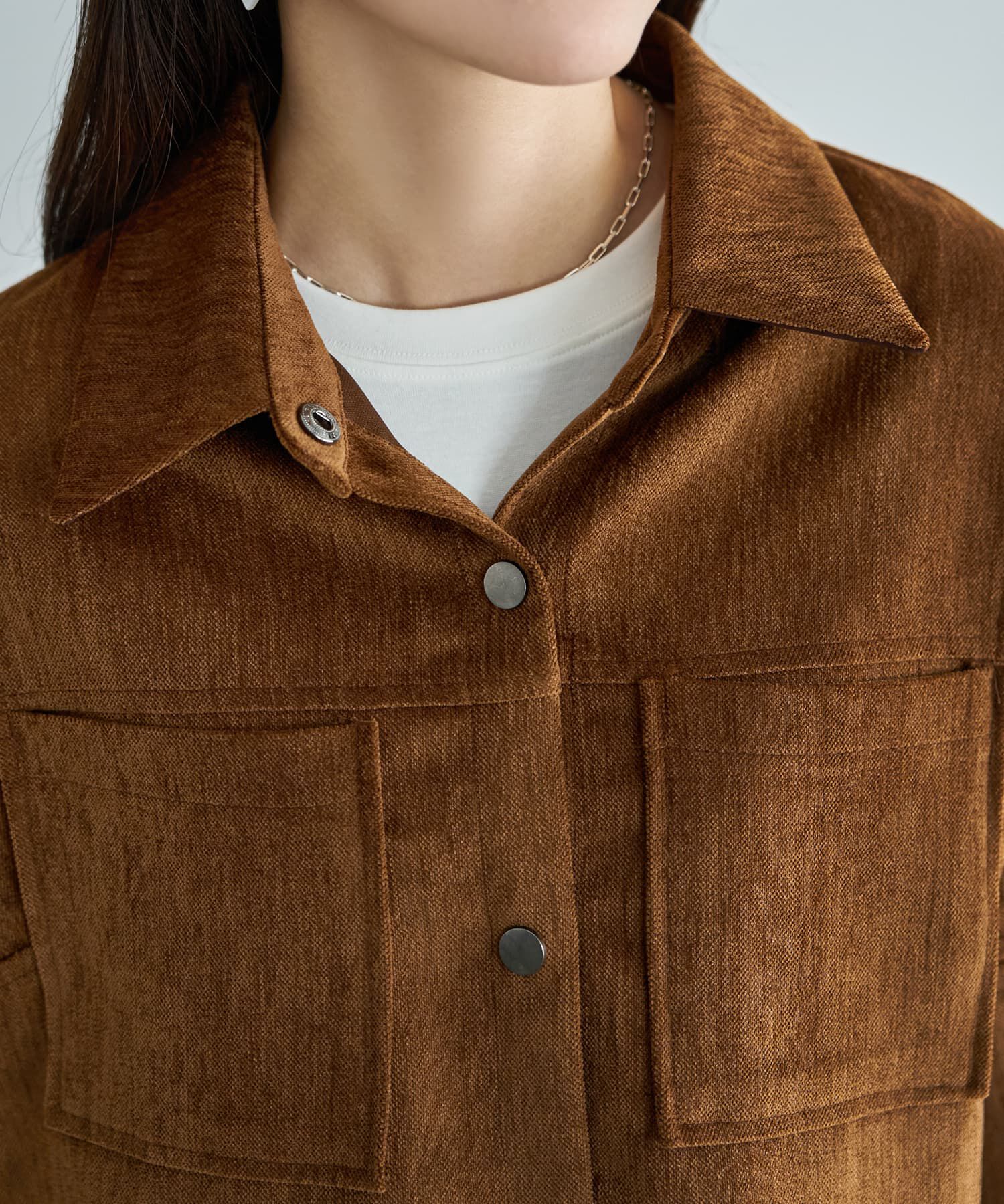 STYLE DELI「【LUXE】ベルベット調シャツ型ジャケット」|その他|