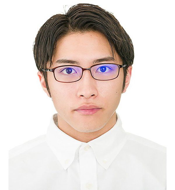  「スクエア型 PCメガネ｜Zoff PC ULTRA TYPE（ブルーライトカット率約50%）」|メガネ|薄ブラウン1