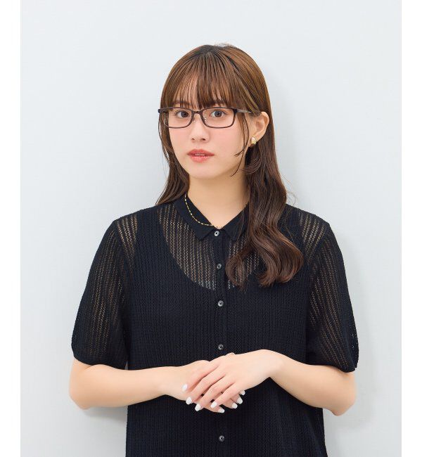  「スクエア型 メガネ | チタン 軽量 メタルフレーム 伊達メガネ ユニセックス ビジネス レンズ交換券付」|メガネ|