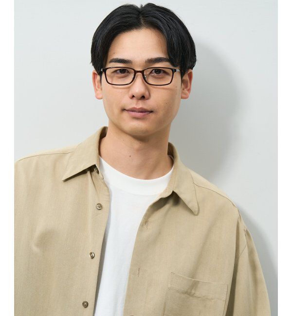  「スクエア型 メガネ | チタン 軽量 メタルフレーム 伊達メガネ ユニセックス ビジネス レンズ交換券付」|メガネ|