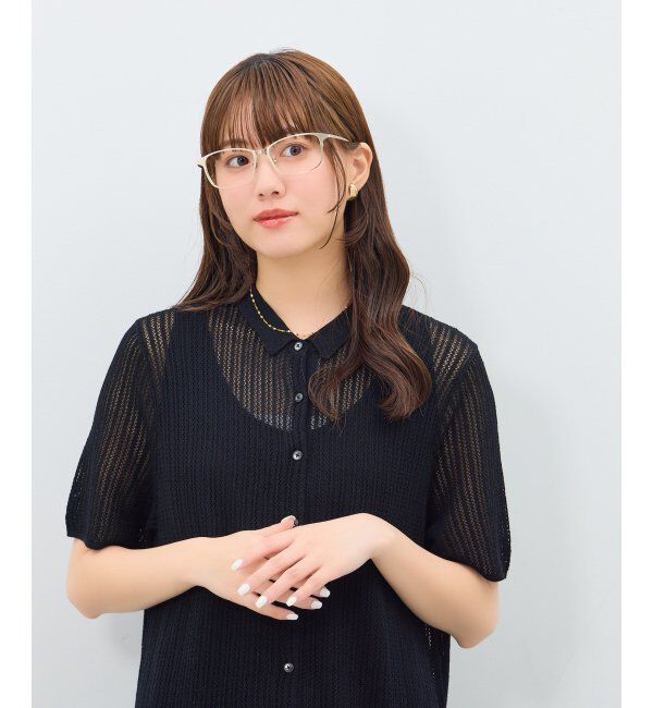  「ウェリントン型 メガネ | チタン 軽量 メタルフレーム 伊達メガネ ユニセックス ビジネス レンズ交換券付」|メガネ|