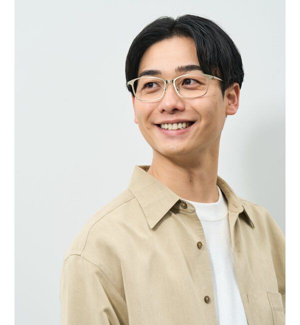  「ウェリントン型 メガネ | チタン 軽量 メタルフレーム 伊達メガネ ユニセックス ビジネス レンズ交換券付」|メガネ|