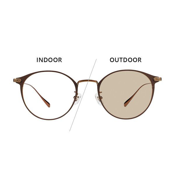  「ボストン型 調光サングラス｜UNITED ARROWS ﾚﾝｽﾞの色が変わる UVカット 紫外線対策 ユナイテッドアローズ」|サングラス|