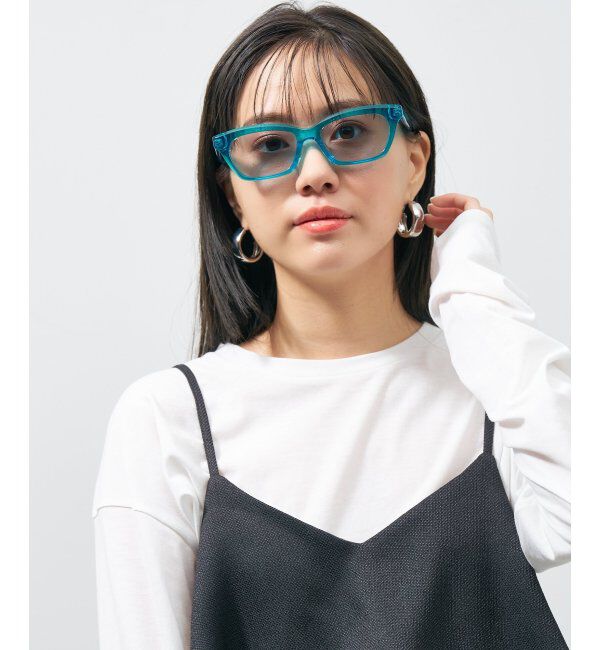  「SUNCUTGlasses/UV100%CUT サングラス カラーレンズ 太縁 紫外線対策 UVカット ユニセックス スポーツ」|サングラス|