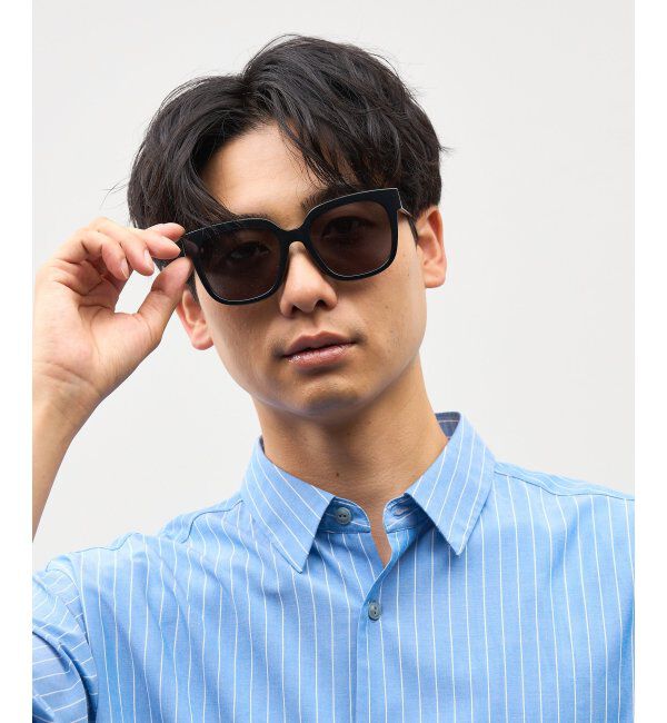  「SUNCUTGlasses/UV100%CUT サングラス ビッグシェイプ  カラーレンズ 紫外線対策 UVカット ユニセックス」|サングラス|