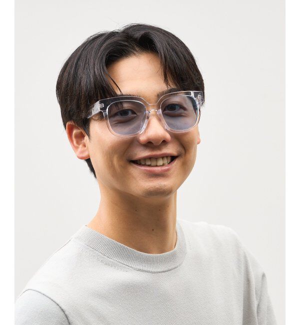  「SUNCUTGlasses/UV100%CUT サングラス ビッグシェイプ  カラーレンズ 紫外線対策 UVカット ユニセックス」|サングラス|