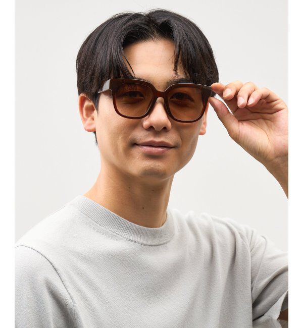  「SUNCUTGlasses/UV100%CUT サングラス ビッグシェイプ  カラーレンズ 紫外線対策 UVカット ユニセックス」|サングラス|