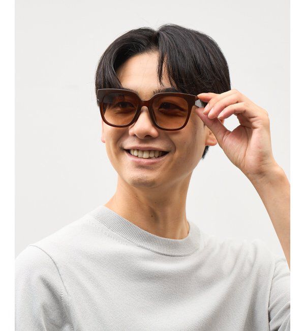  「SUNCUTGlasses/UV100%CUT サングラス ビッグシェイプ  カラーレンズ 紫外線対策 UVカット ユニセックス」|サングラス|