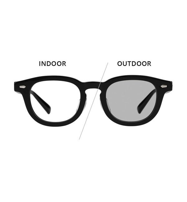  「【WEB限定】Zoff｜AOI IHARA 調光 サングラス ｜紫外線で色が変わる｜黒縁 紫外線対策 UVカット  」|サングラス|